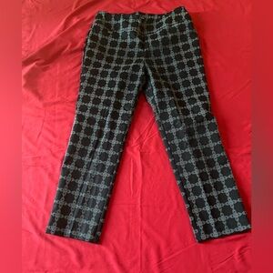 LISETTE Black and Gray Patterned Trousers